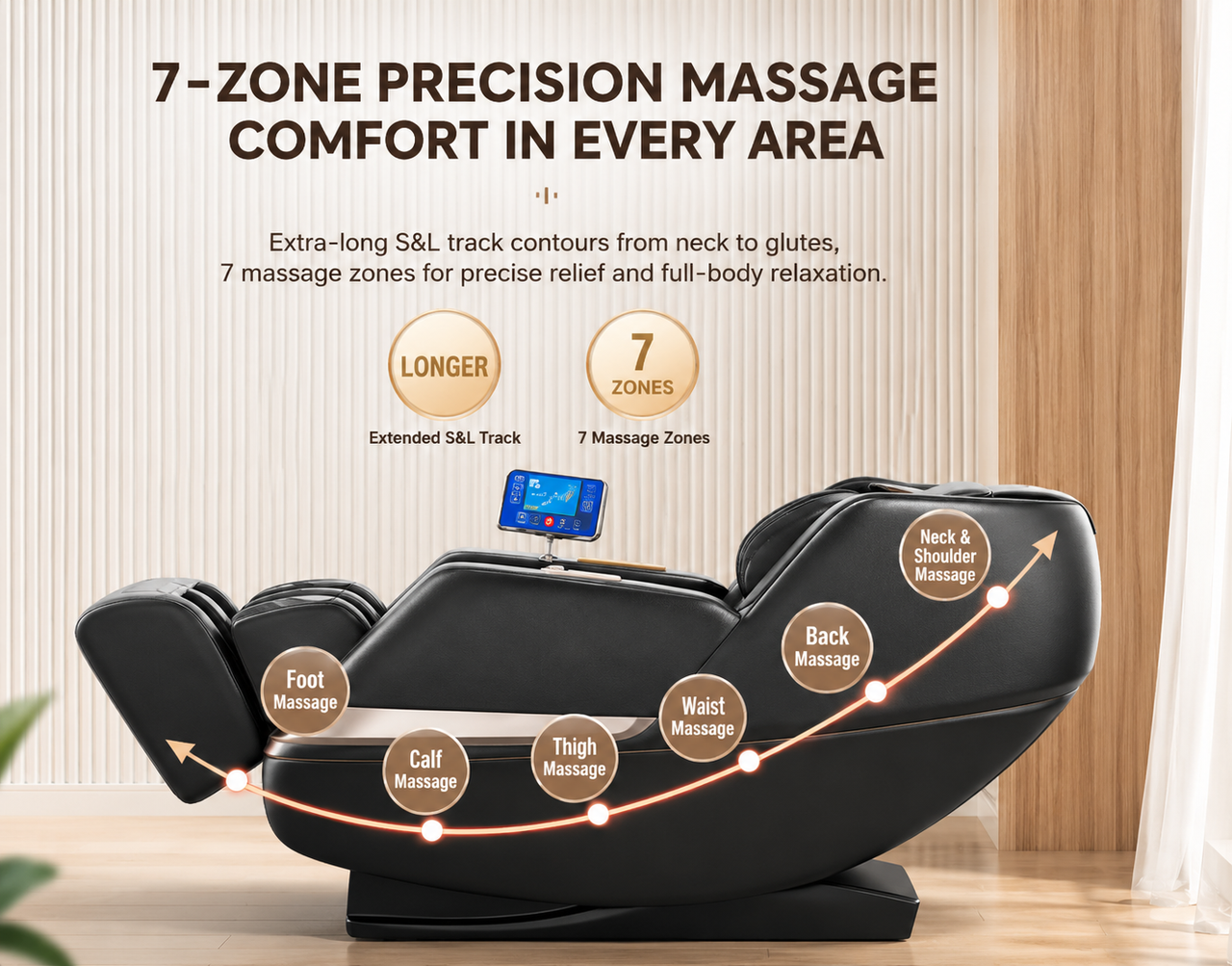 4D Zero-Gravity SL-Track Massage Recliner Chair