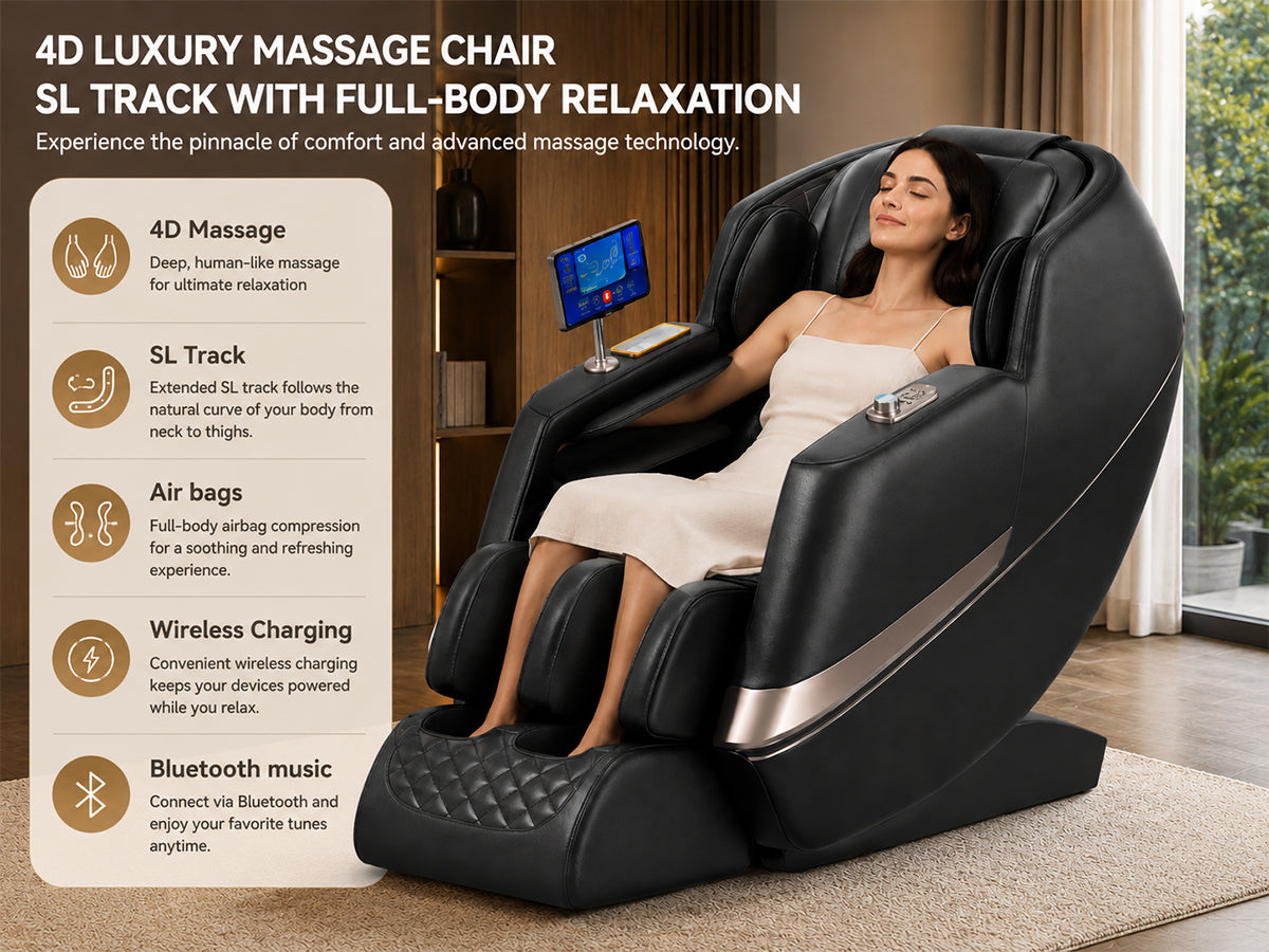 4D Zero-Gravity SL-Track Massage Recliner Chair