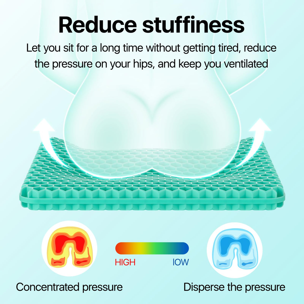 Cool Gel Honeycomb Seat Cushion
