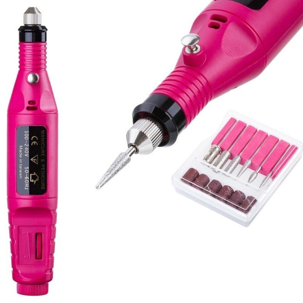 Electric pedicure manicure set pink nail drill