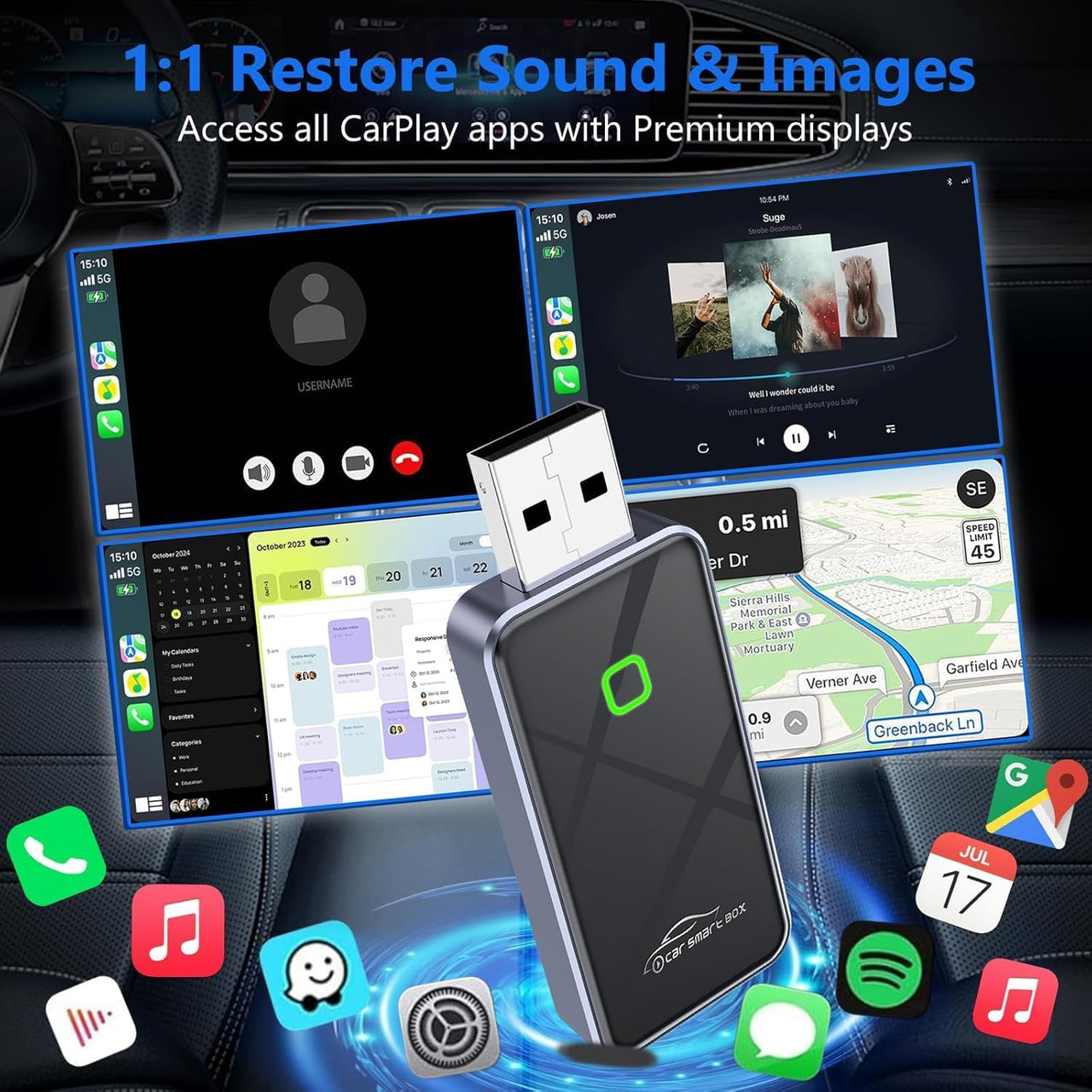 Wireless Apple Carplay Adapter Android Auto Adapter