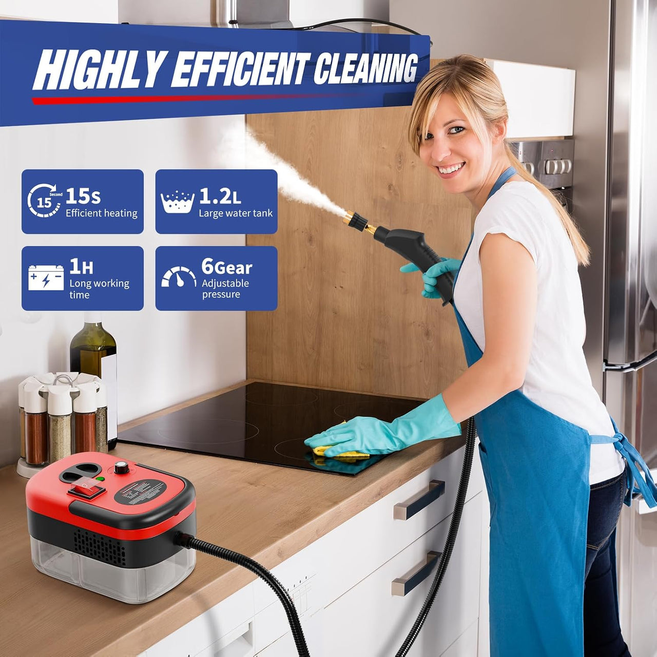 Handheld Steam Cleaner High Temperature Pressurized