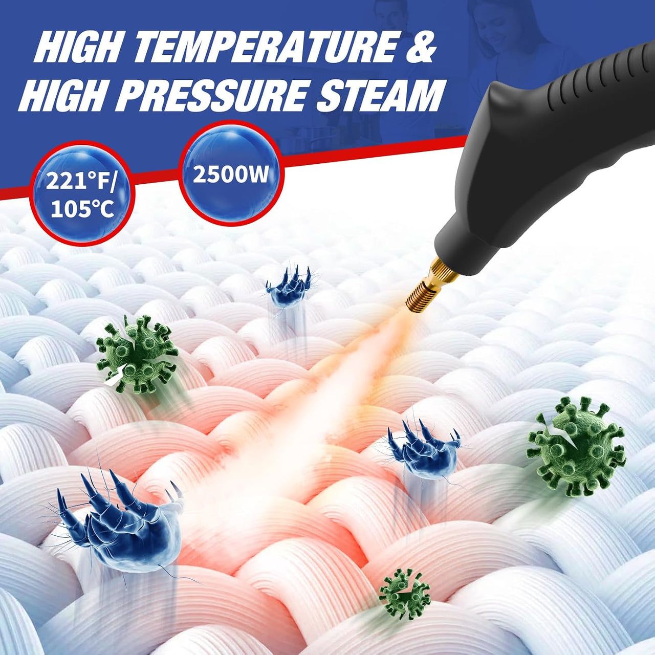 Handheld Steam Cleaner High Temperature Pressurized