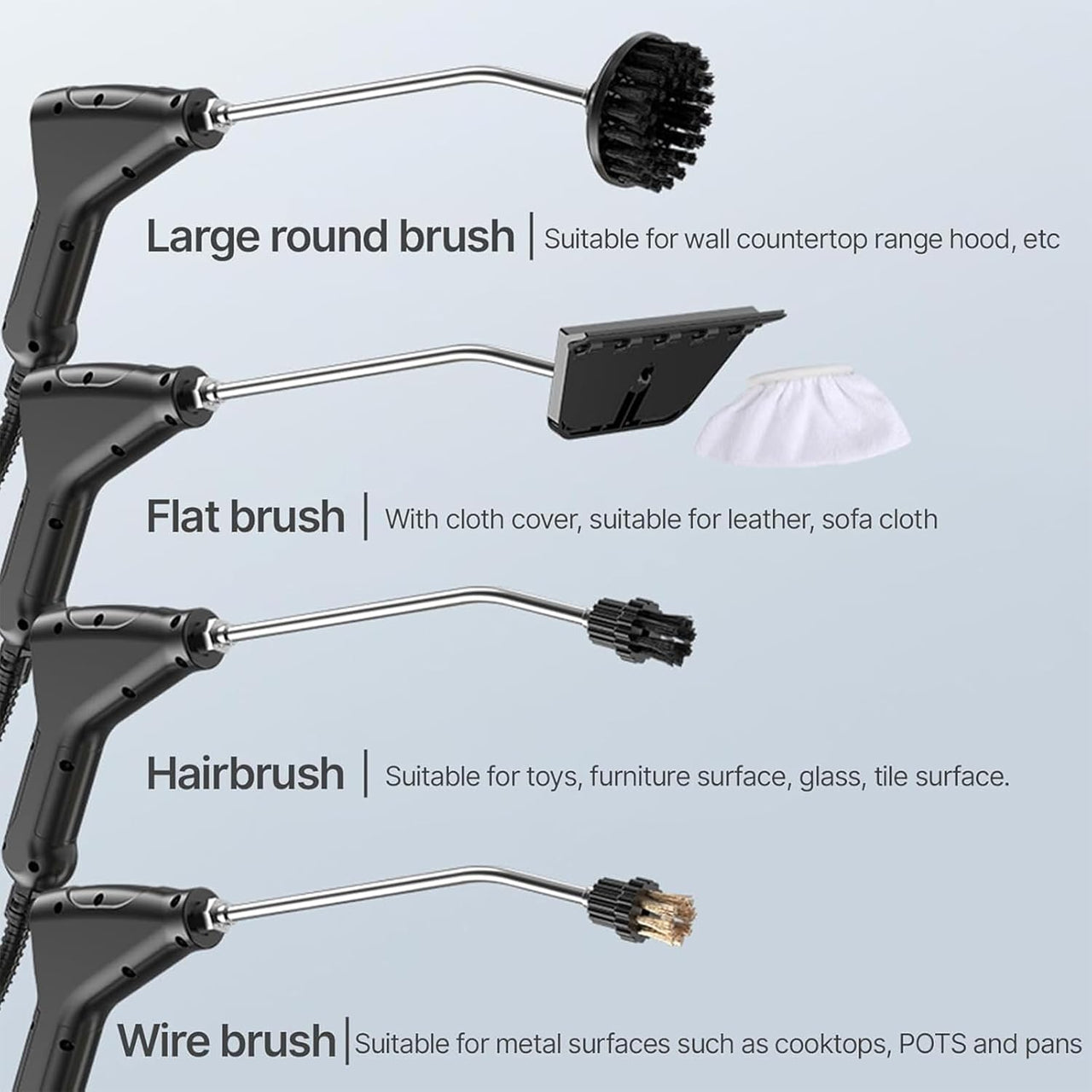 Handheld 2500W Steam Cleaner High Temperature Pressurized