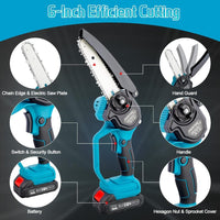 Thumbnail for Cordless Chainsaw Mini Chain Saws with Extension Pole