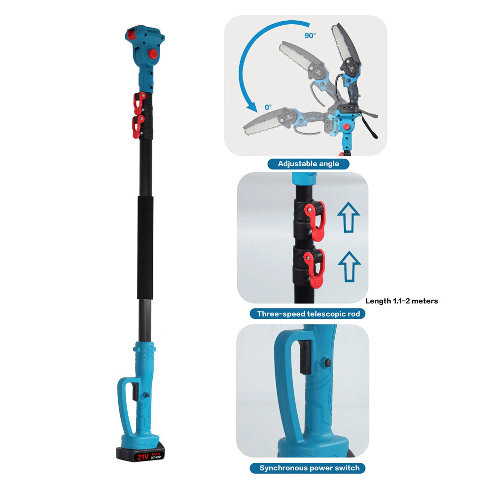 Cordless Chainsaw Mini Chain Saws with Extension Pole
