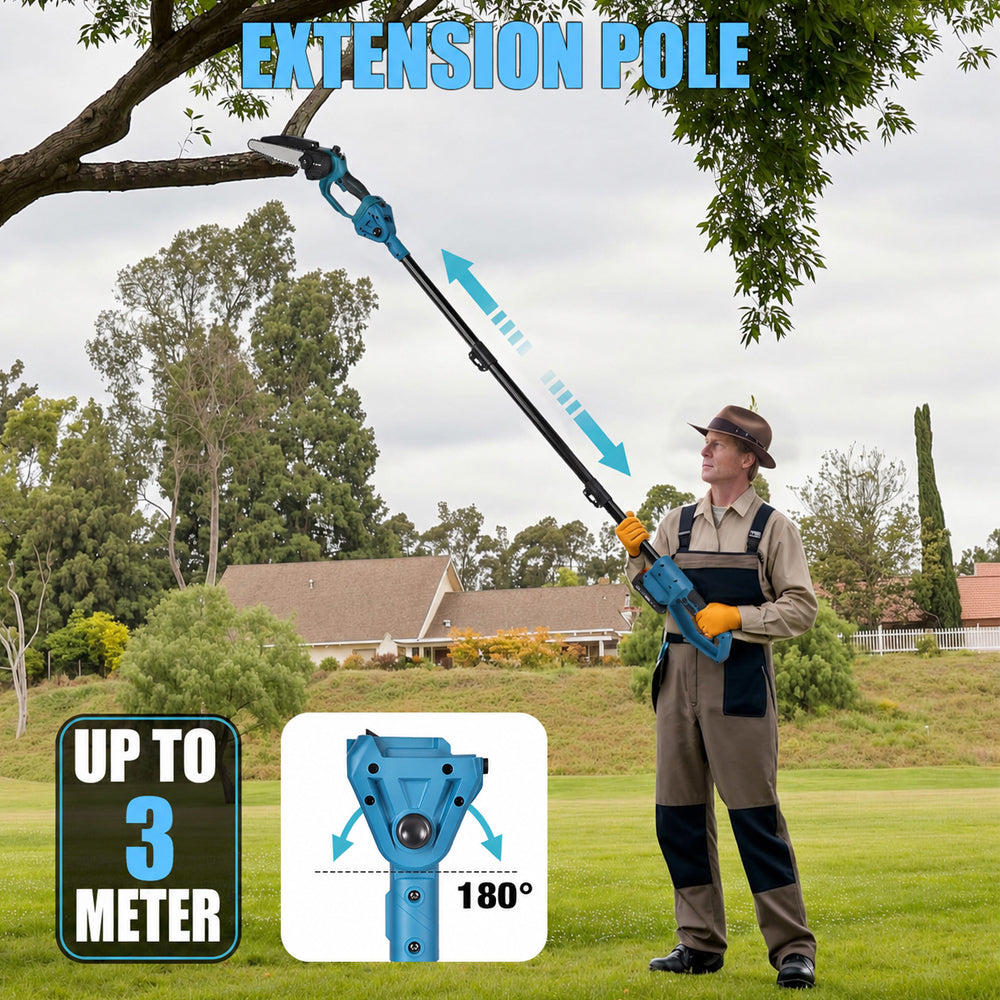 Cordless Chainsaw Mini Chain Saws with Extension Pole