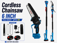 Thumbnail for Cordless Chainsaw Mini Chain Saws with Extension Pole