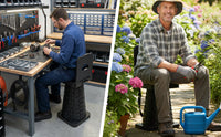 Thumbnail for Portable Folding Stool with Backrest