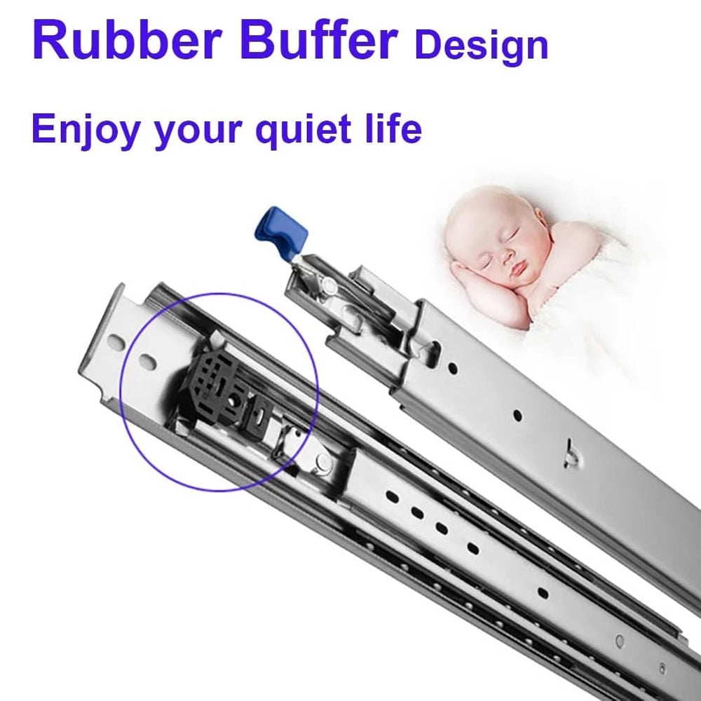 1400mm Drawer Slide Runners Locking Rails