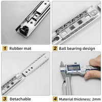 Thumbnail for 1400mm Drawer Slide Runners Locking Rails