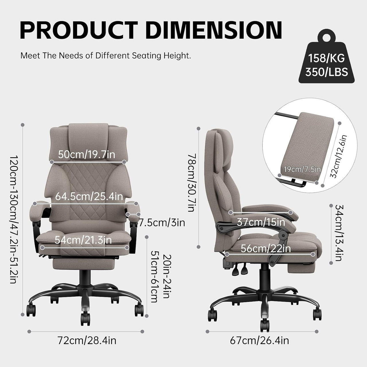 Ziva Nexus Home Office Chair - Light Brown
