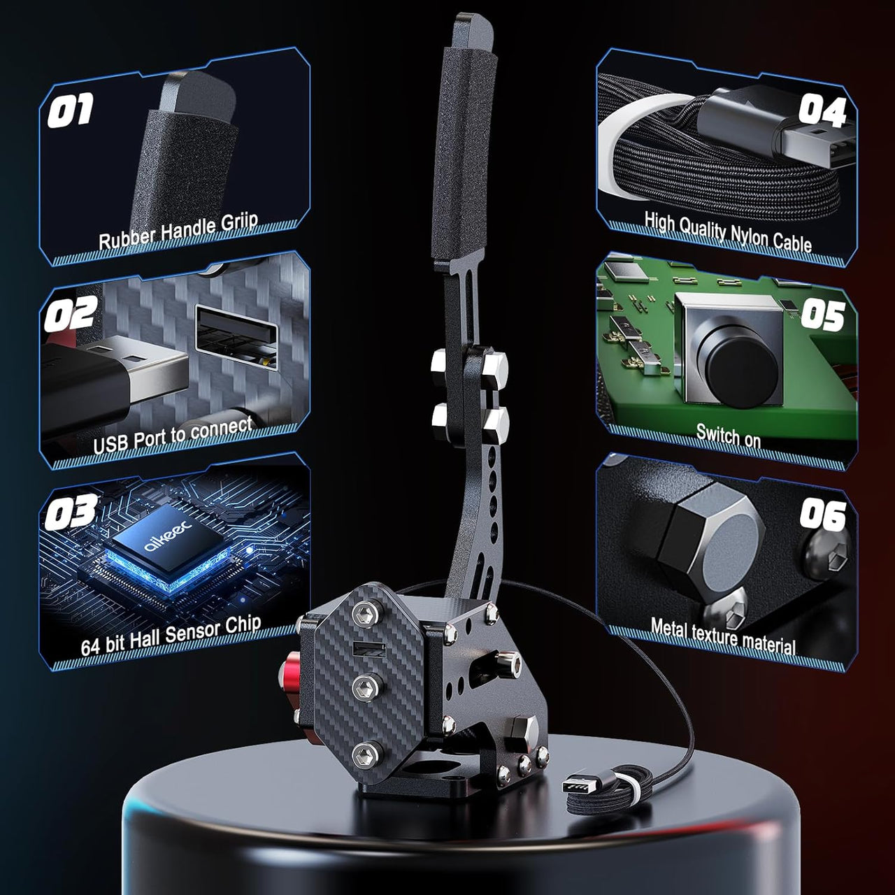 PC Xbox PS5 USB Gaming Handbrake for Logitech Wheel