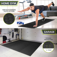 Thumbnail for 12 Pack EVA Foam Gym Interlocking Floor Puzzle Mats - Black