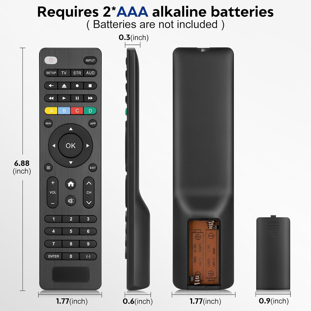 Universal TV Remote – Infrared Remote Control for Samsung, LG, TCL, Hisense, Sony, Vizio and More