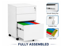 Thumbnail for Office Filing Cabinet with Wheels, Lock File Organiser