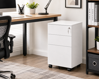 Thumbnail for Office Filing Cabinet with Wheels, Lock File Organiser