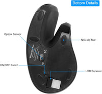 Thumbnail for Vertical Rechargeable Wireless Ergonomic Mouse