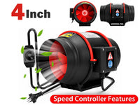 Thumbnail for 4 inch inline Duct Fan with Controller