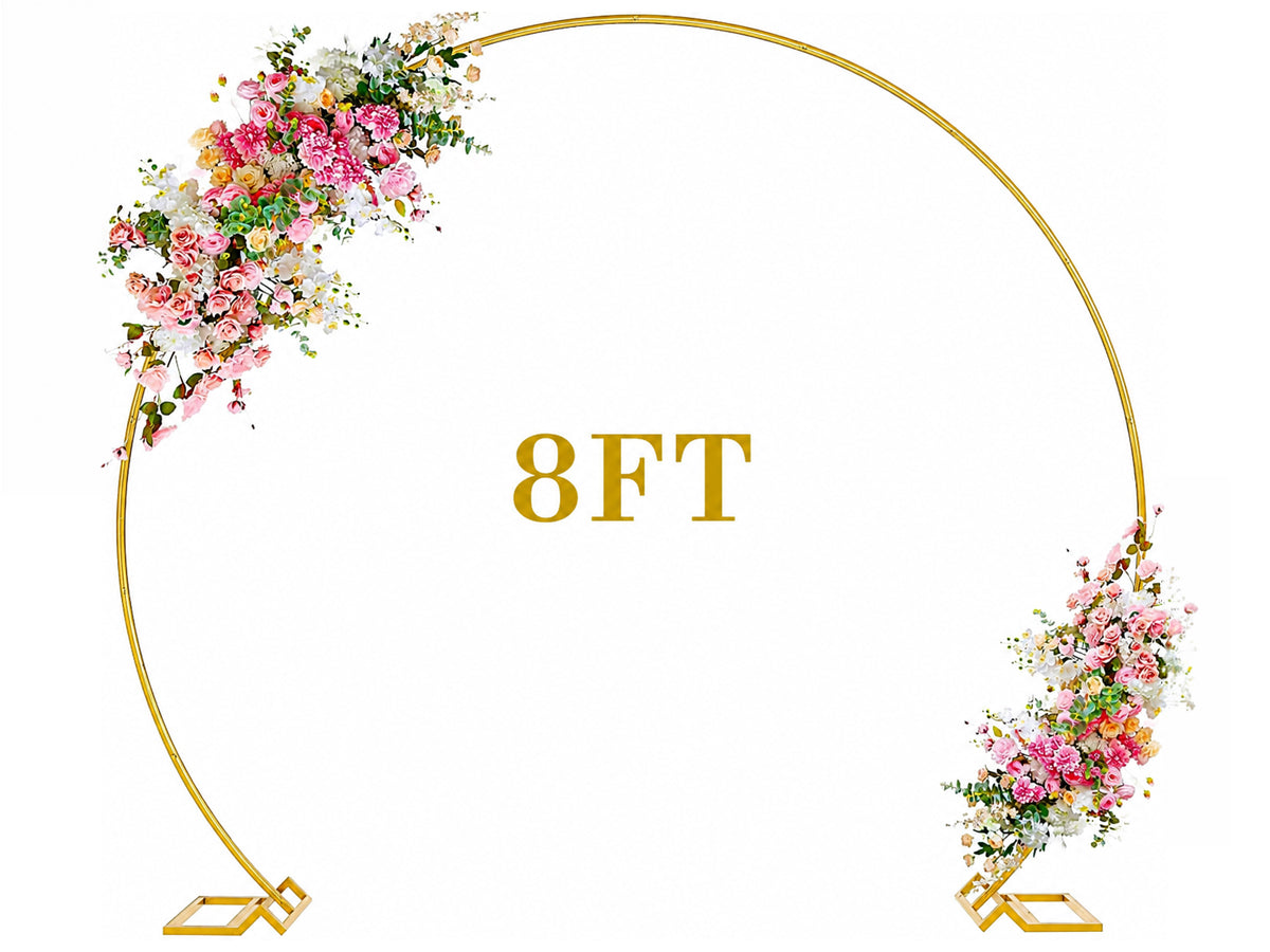 Wedding Hoop Round Circle Arch Backdrop Flower Display Stand 8Ft
