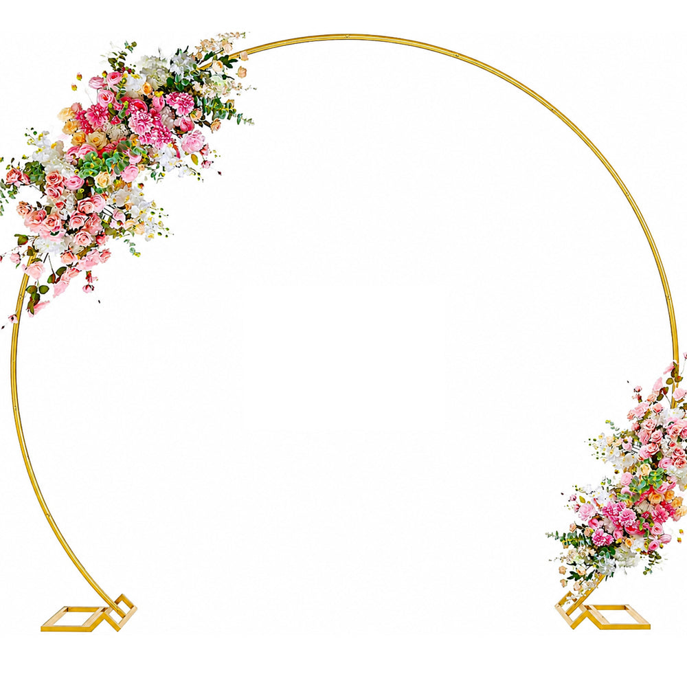 Wedding Hoop Round Circle Arch Backdrop Flower Display Stand 8Ft