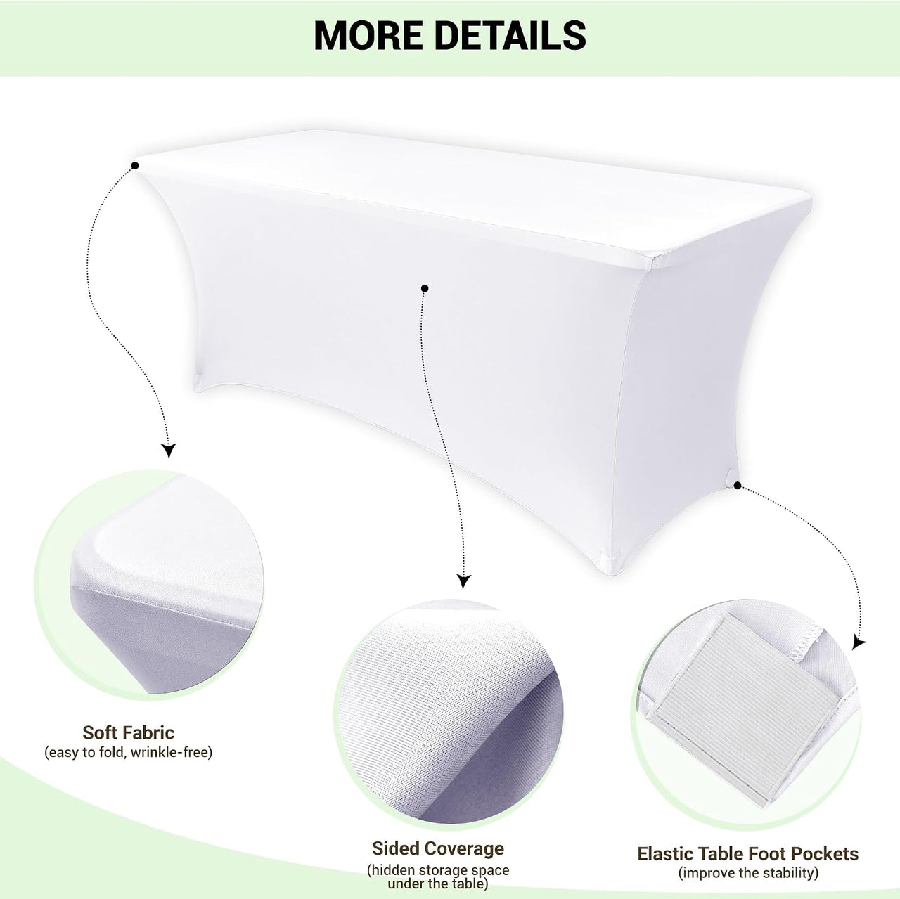 6ft Stretch Spandex Table Cover