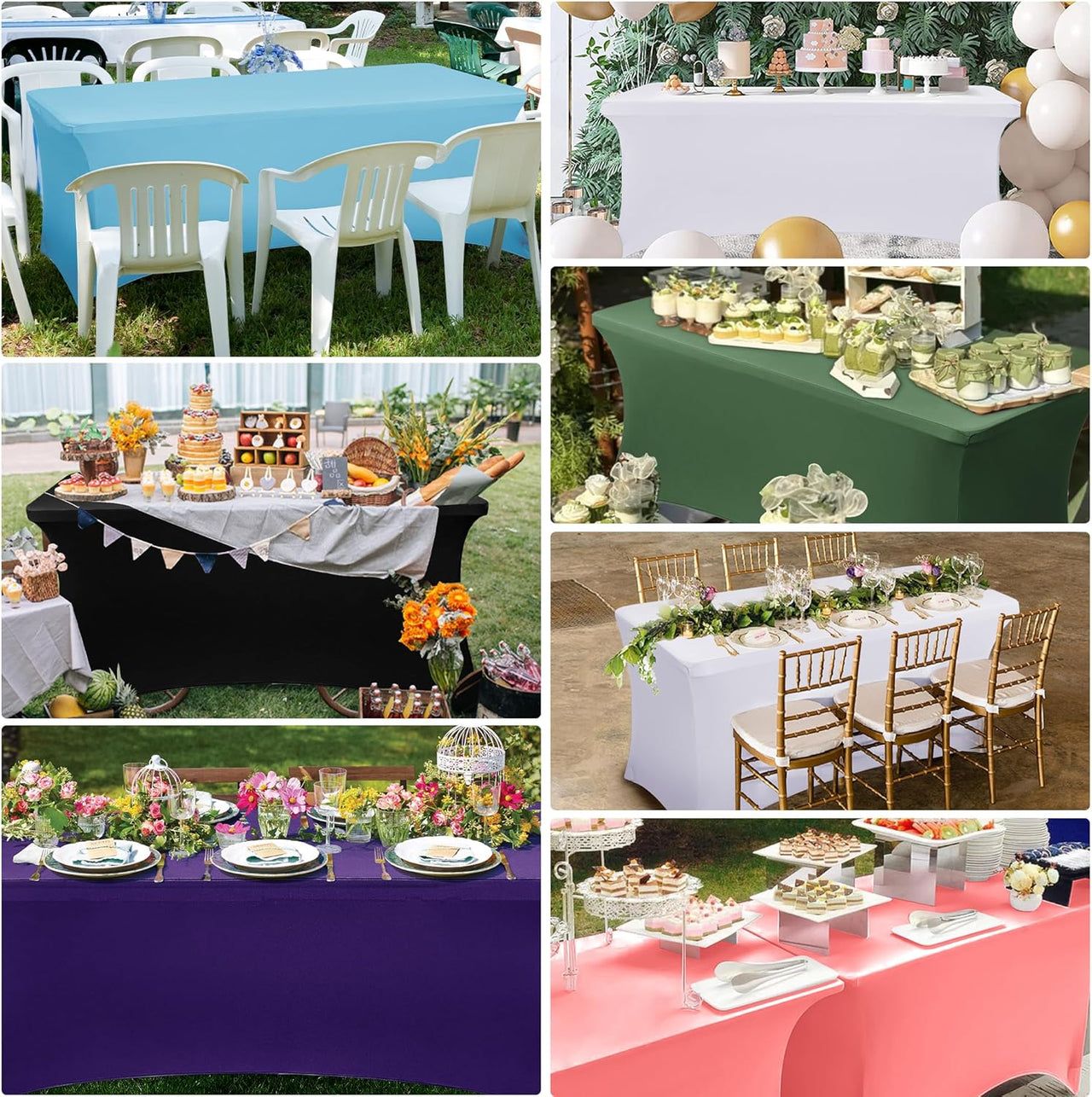 6ft Stretch Spandex Table Cover