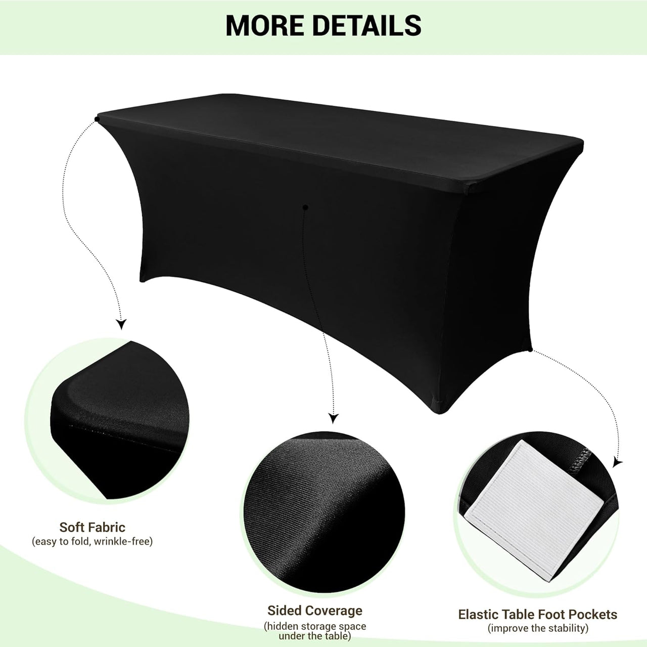 6ft Stretch Spandex Table Cover