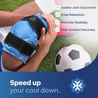 Thumbnail for Large Knee Ice Pack for Injuries, Reusable Gel Cold Pack for Knee