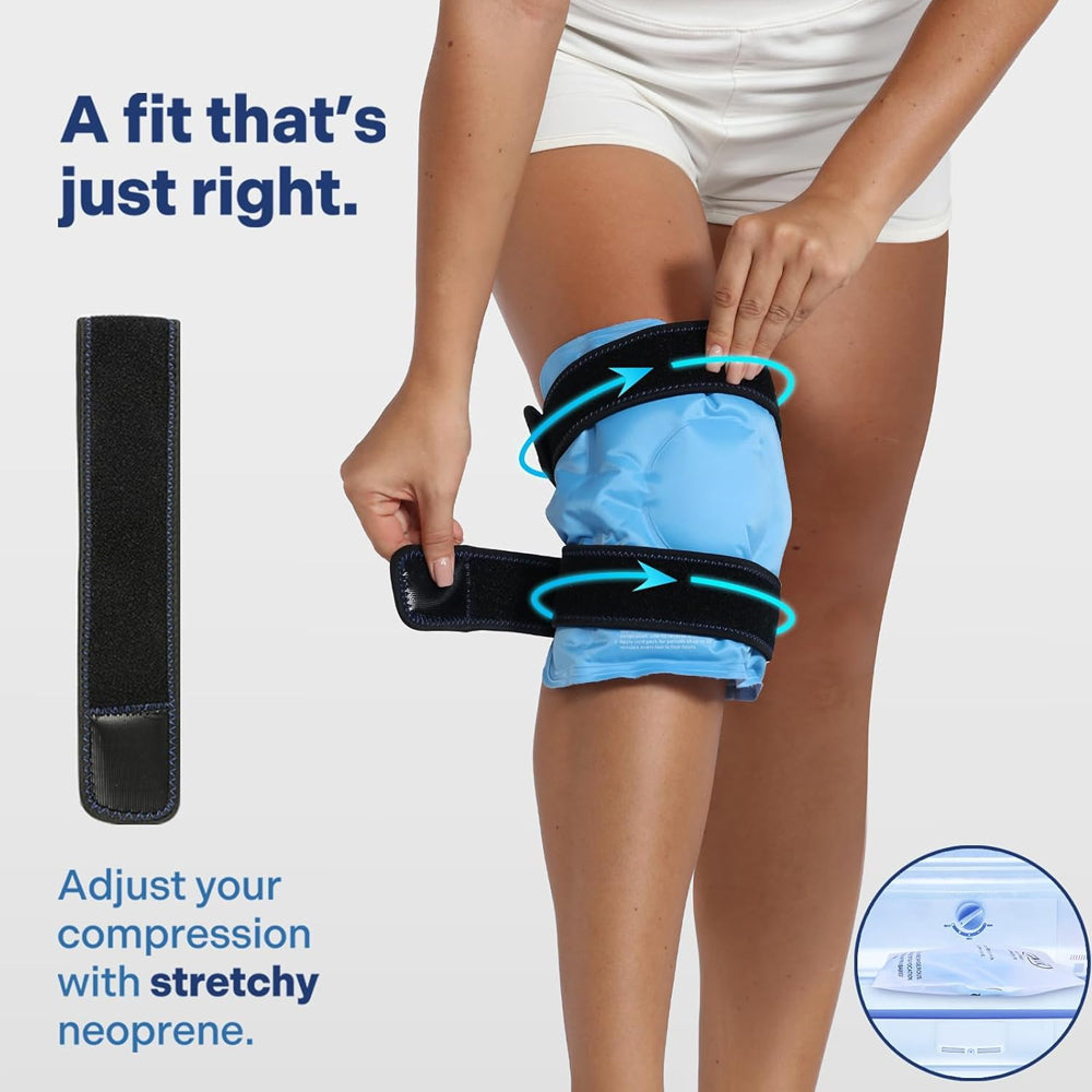 Large Knee Ice Pack for Injuries, Reusable Gel Cold Pack for Knee