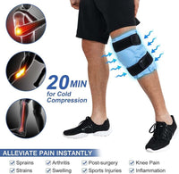 Thumbnail for Large Knee Ice Pack for Injuries, Reusable Gel Cold Pack for Knee