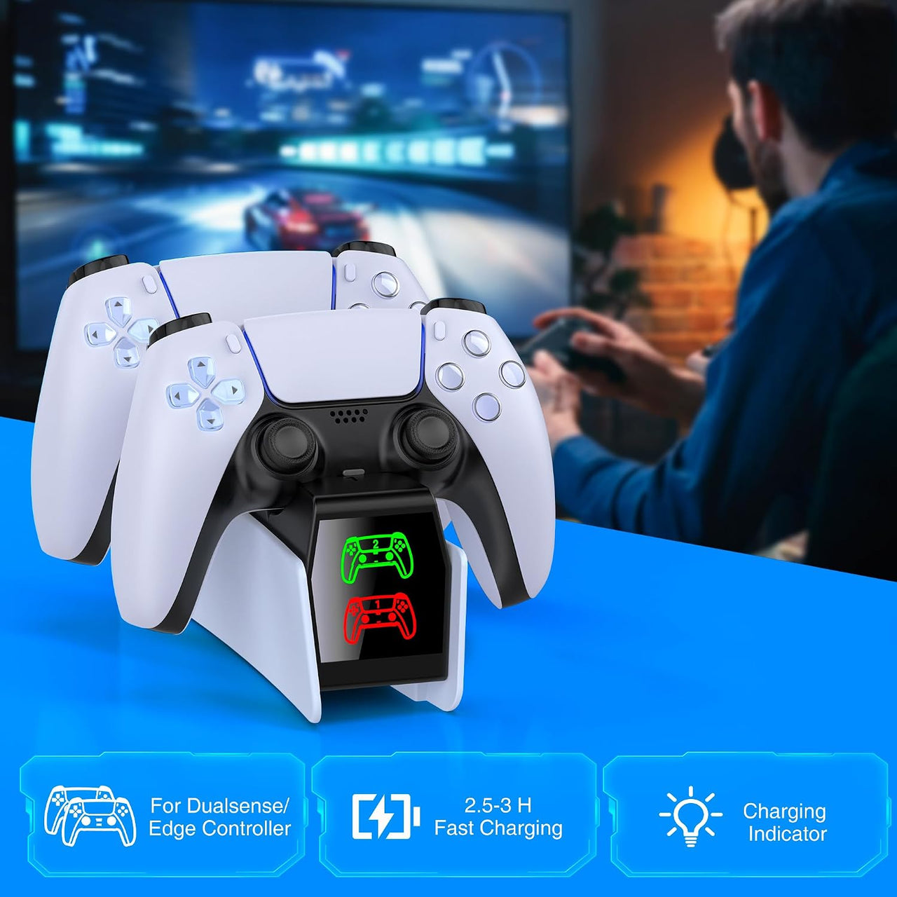 Dual Controller Charging Station for PS5