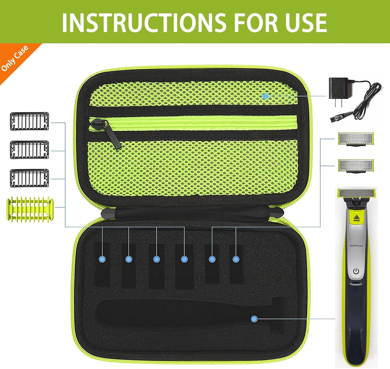 OneBlade Shaver Storage Bag for QP2530/2520