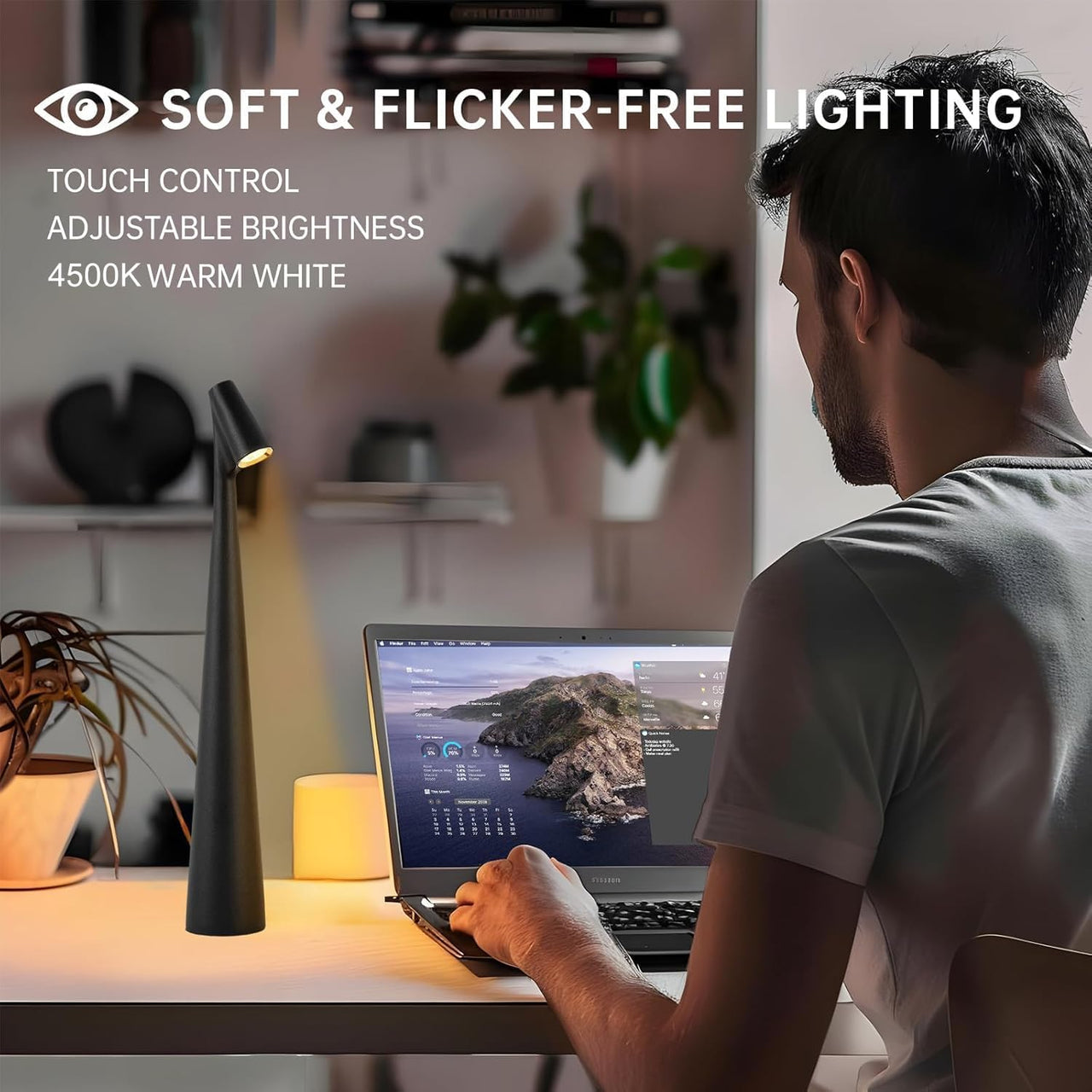 LED Desk Lamp  Cordless Rechargeable