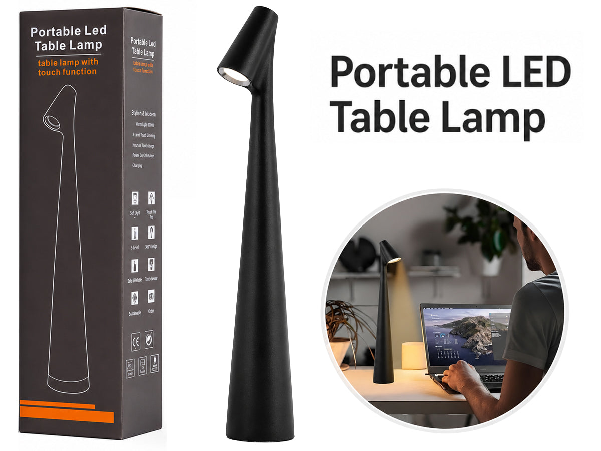LED Desk Lamp  Cordless Rechargeable