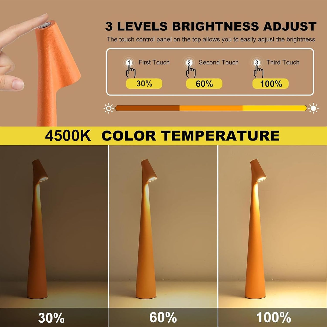 LED Night Lamp  Cordless Rechargeable