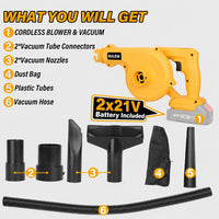 Thumbnail for Cordless Leaf Blower Electric Blower 21V