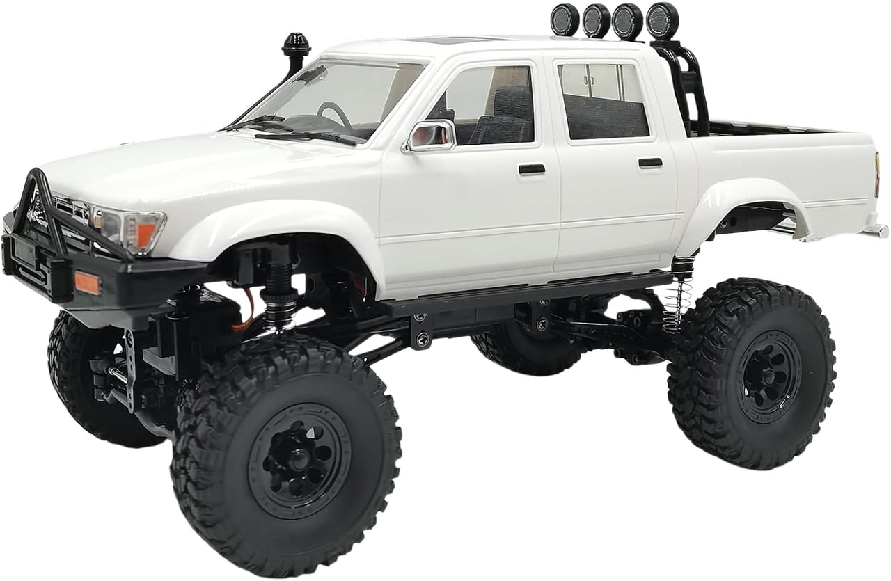 RC Rock Crawler – 1:16 Scale 4WD SUV with LED Lights, Snorkel, Roof Rack and 2 Batteries