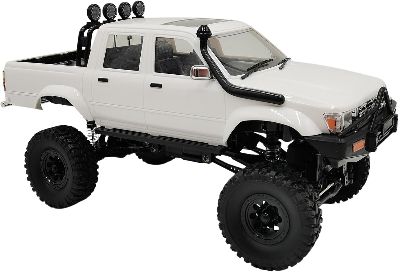 RC Rock Crawler – 1:16 Scale 4WD SUV with LED Lights, Snorkel, Roof Rack and 2 Batteries