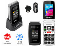 Thumbnail for Big Button Senior Mobile Phone – 4G Dual SIM Flip Phone with SOS Button, Charging Dock, Dual Screen and Bluetooth 5.0