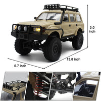 Thumbnail for RC Rock Crawler – 1:16 Scale 4WD SUV with LED Lights, Snorkel, Roof Rack, Spare Tyre and 2 Batteries