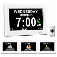 Thumbnail for 8inch LED Dementia Digital Calendar Clock Alarm Extra Large Day/Week/Month/Year