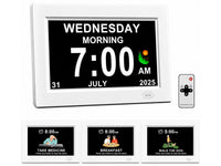 Thumbnail for 8inch LED Dementia Digital Calendar Clock Alarm Extra Large Day/Week/Month/Year