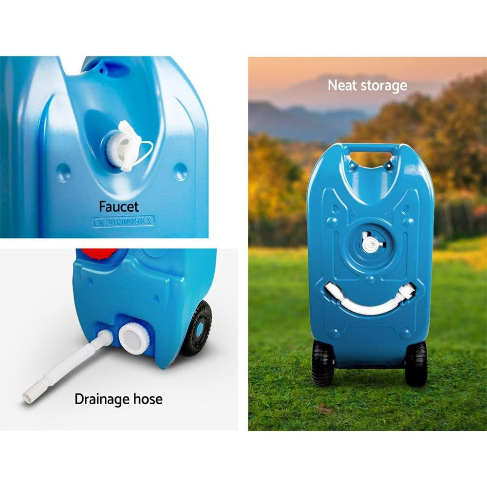 Portable Wheel Water Tank 40L
