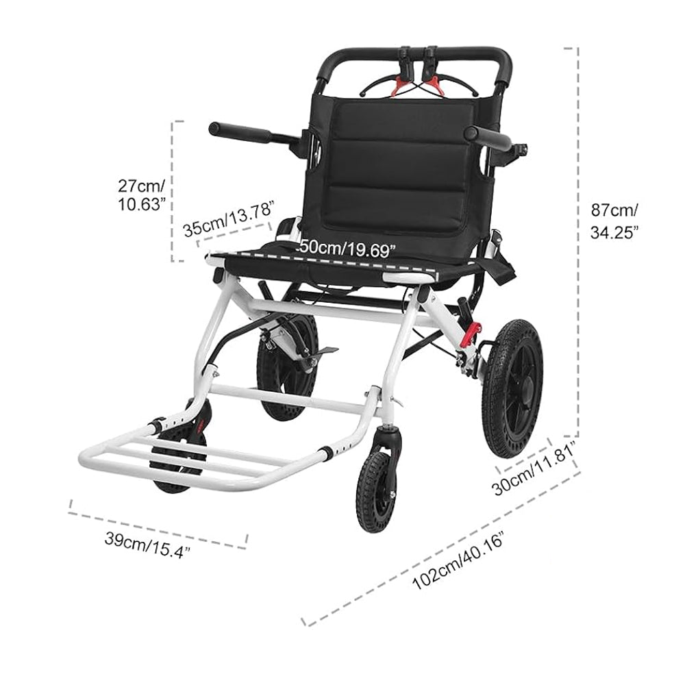 12 Inch Folding Wheelchair Mobility Disability Aid
