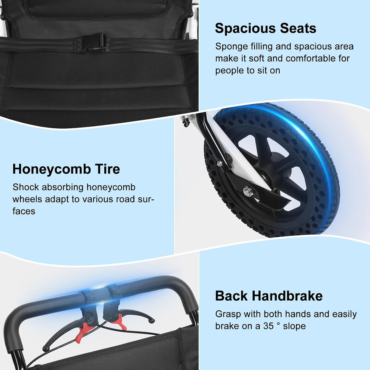 12 Inch Folding Wheelchair Mobility Disability Aid
