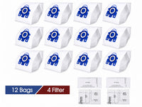 Thumbnail for 12 Vacuum Cleaner Bags for Miele 3D GN C2 C3 S2 S5 S8 S5211 S5210 S8310