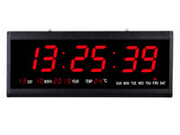 Thumbnail for 48cm Large Big Jumbo LED Wall Desk Clock Display With Calendar Temperature