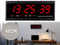 Thumbnail for 48cm Large Big Jumbo LED Wall Desk Clock Display With Calendar Temperature