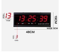 Thumbnail for 48cm Large Big Jumbo LED Wall Desk Clock Display With Calendar Temperature